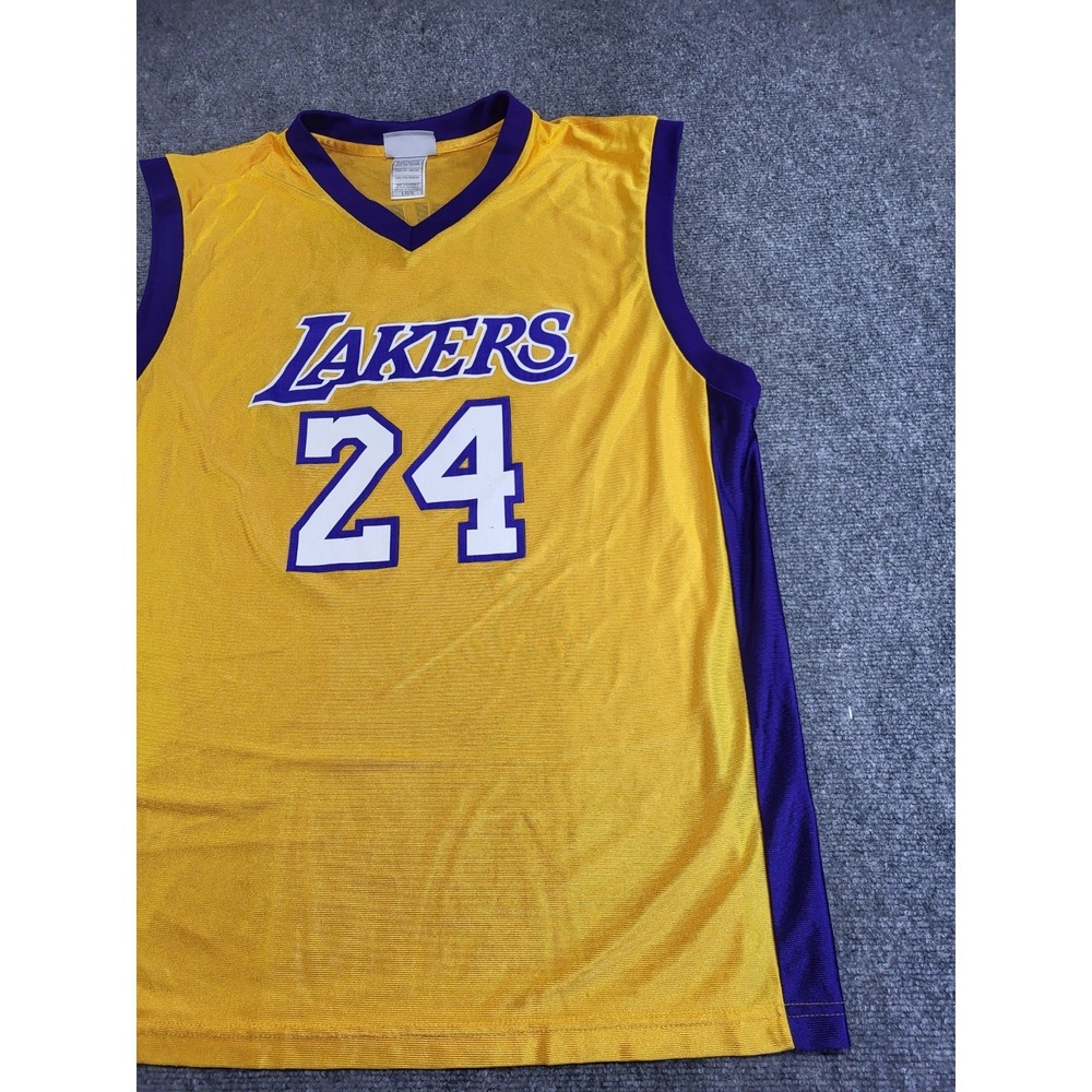 NBA Kobe Bryant #24 LA Lakers Jersey Gold Purple Men's XL 2-Sided Basketball - Picture 2 of 12